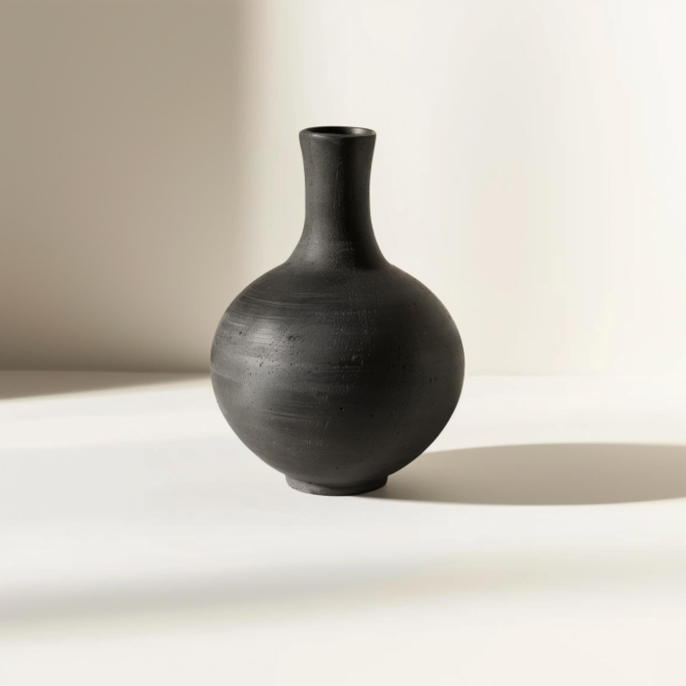 Black vintage vase