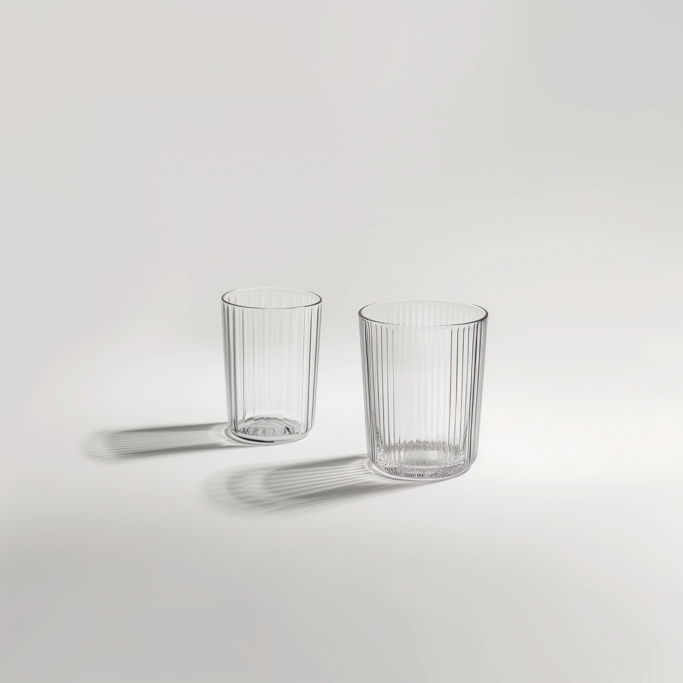 Modern groove glasses